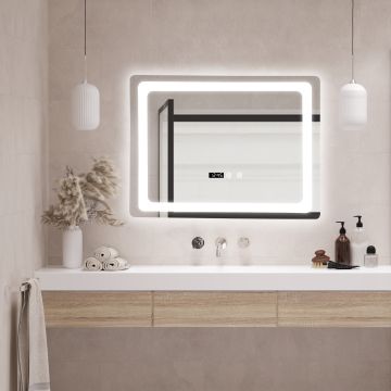 LED-Badspiegel Casoli 45x60cm Silber [pro.tec]