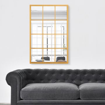 Wandspiegel Cupello 90x60 cm Gold [en.casa]