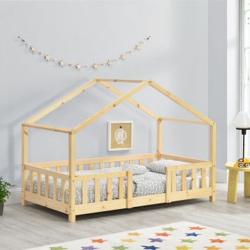 Kinderbett Treviolo 80x160 cm Holzfarben [en.casa]