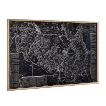 Alu Wandbild 120x80cm Grand Canyon Amerika Landkarte Bild Weltkarte [art.work]