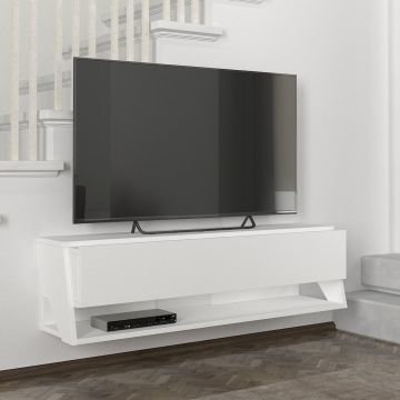 Fernsehschrank Kimitoön 120x31,5x32,5cm Weiß [en.casa]