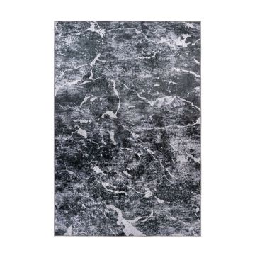 Kurzflorteppich 'Rhodin 1425 Grau / Weiß' maschinell hergestellt [en.casa]