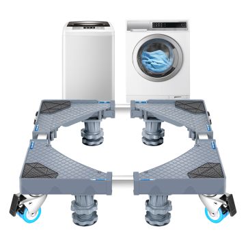 Waschmaschinen-Untergestell Kella 4 Rollen+4 Füße max 400 kg [en.casa]