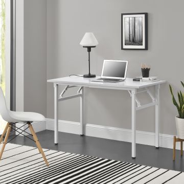 Schreibtisch Alta 120x60cm klappbar Weiß/Weiß neu.haus