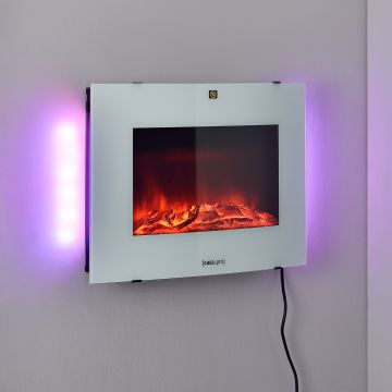 Elektrischer Kamin Dalvik LED Beleuchtung 2000W Schwarz casa.pro