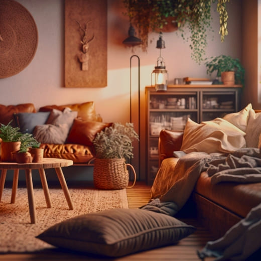 Cozy Wohnzimmer durch Decken